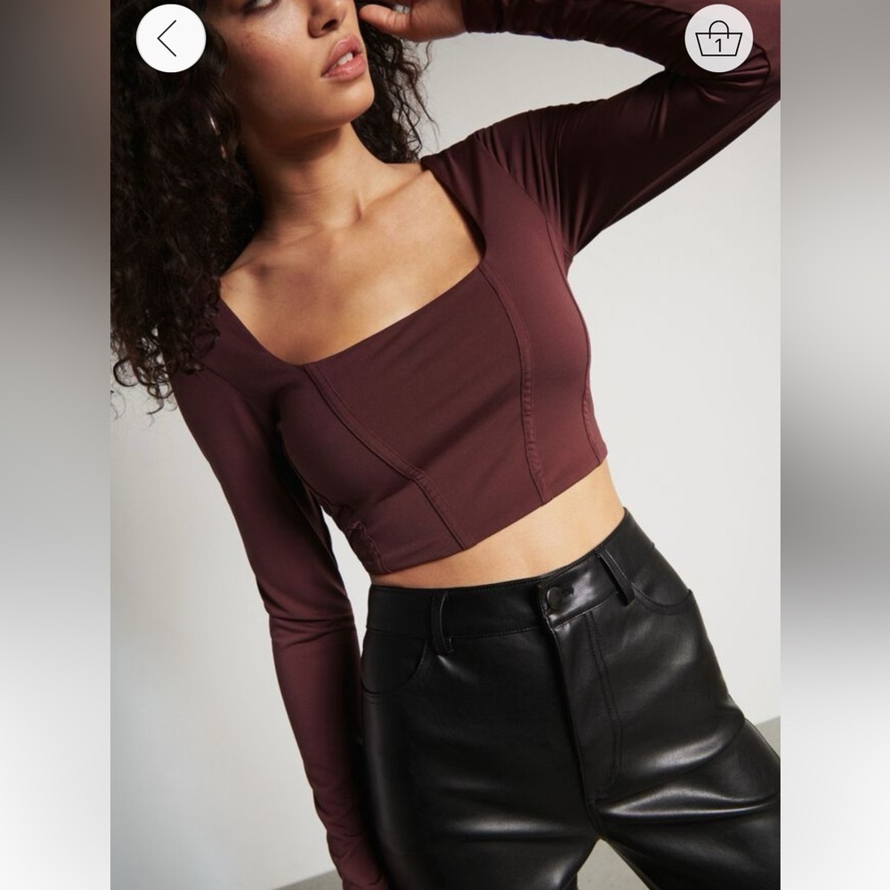 Long sleeve corset top